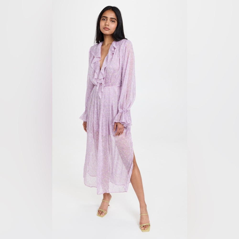 Sabina Musayev Floral Lilac Kolanta Dress
